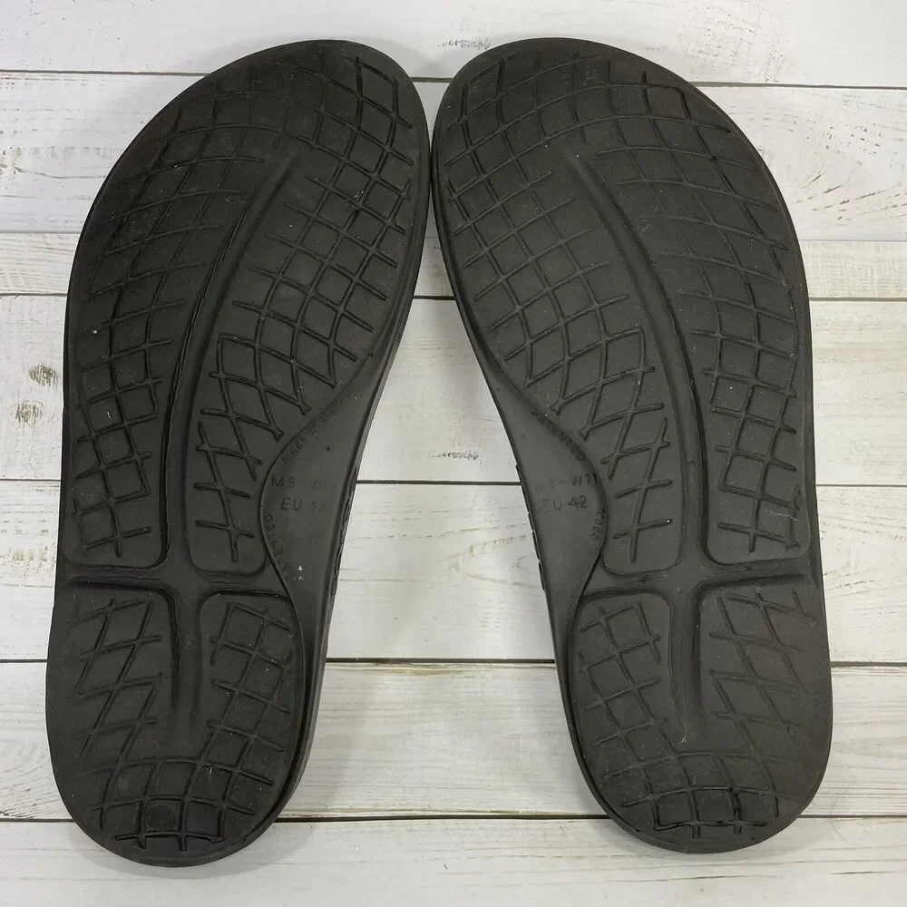 Oofos Ooahh Slide Sandals Mens Size 9 Black Comfort Recovery Shoes, Womens 11